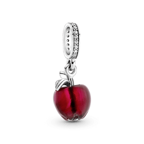 Pandora Charm - Colgante Manzana Roja De Cristal De Murano