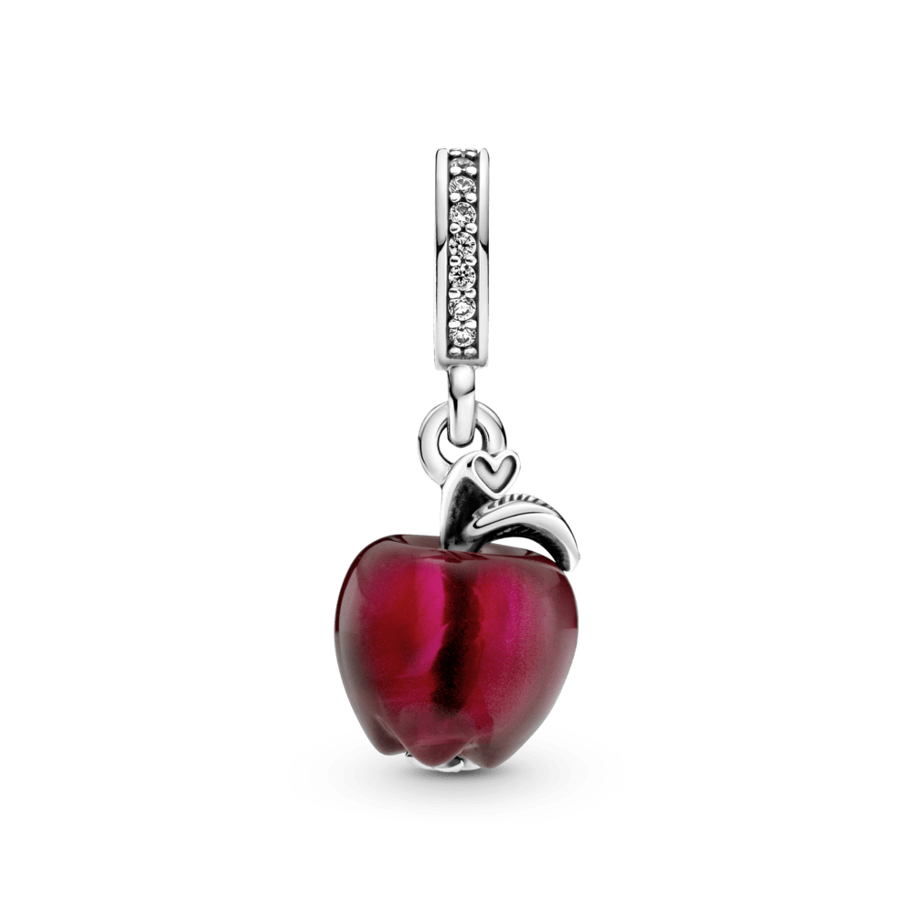 Pandora Charm - Colgante Manzana Roja De Cristal De Murano