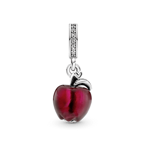 Pandora Charm - Colgante Manzana Roja De Cristal De Murano