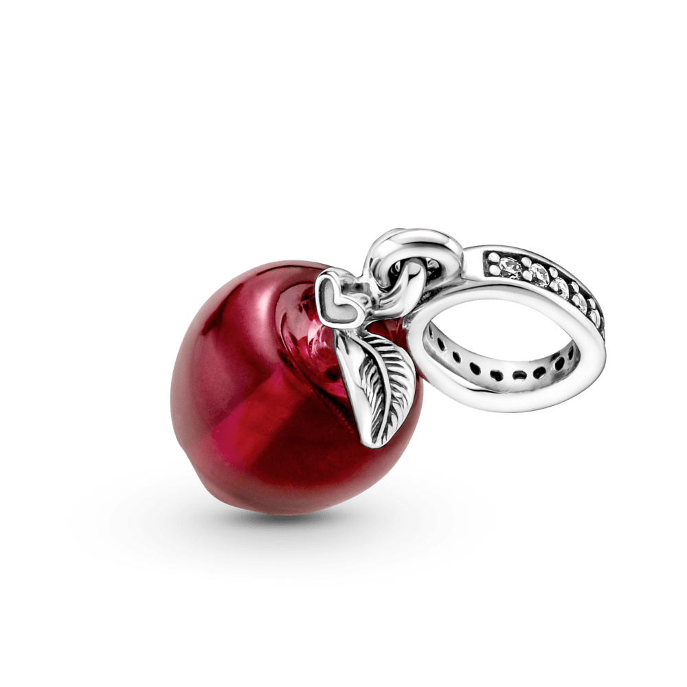 Pandora Charm - Colgante Manzana Roja De Cristal De Murano