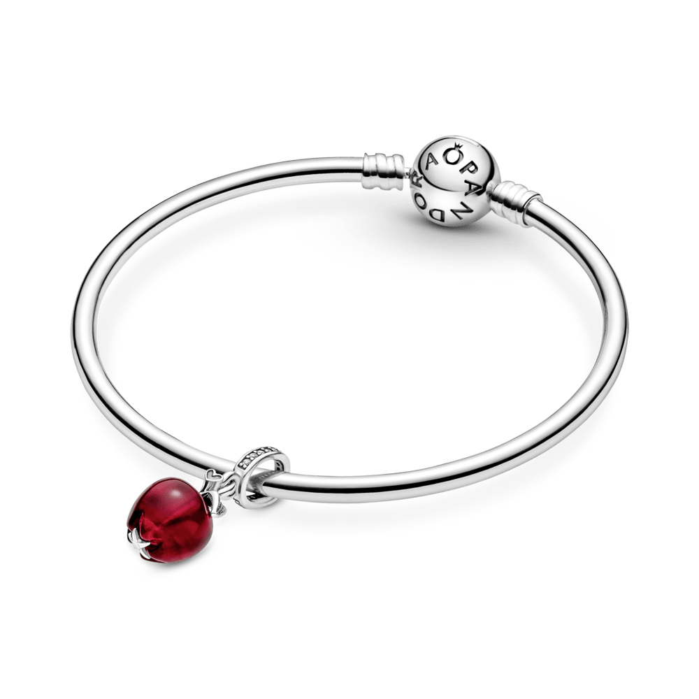 Pandora Charm - Colgante Manzana Roja De Cristal De Murano