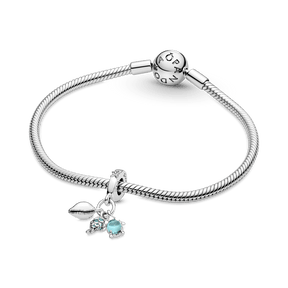 Pandora Charm - Colgante triple pescado, tortuga de mar y concha