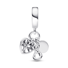 Pandora Charm - Colgante de familia triple Infinito Pandora Plata Esterlina