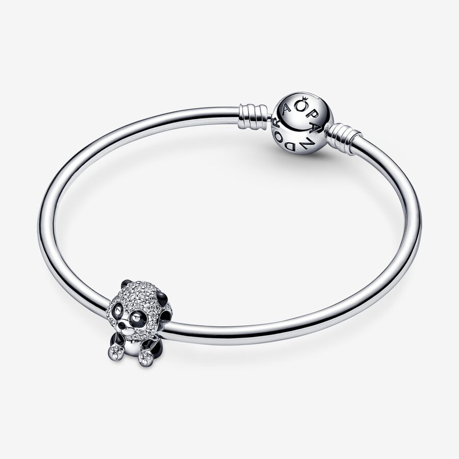 Pandora Charm - Oso Panda Brillante