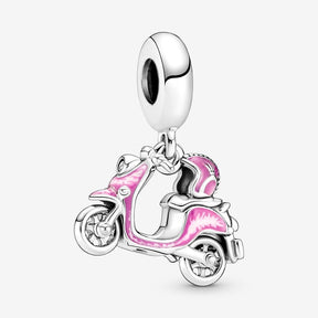 Pandora Charm - Colgante Moto Scooter Rosa