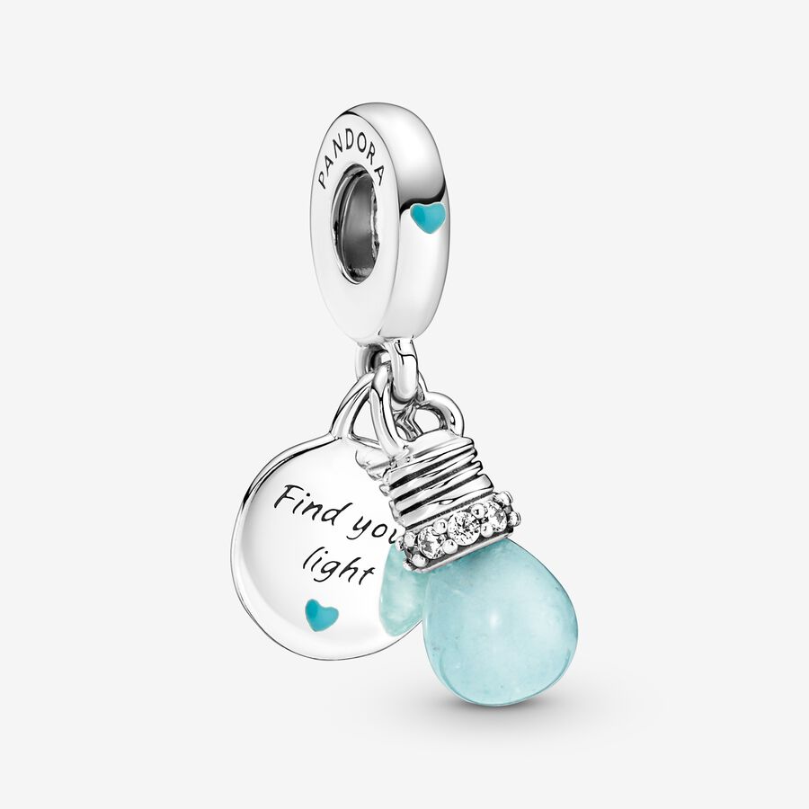 Pandora Charm - Colgante Bombilla Brillante en la Oscuridad